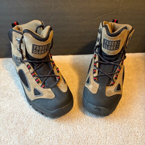 Faded Glory Men's Hiking Boots Size 11W Beige Suede 5112546 - Picture 2 of 10